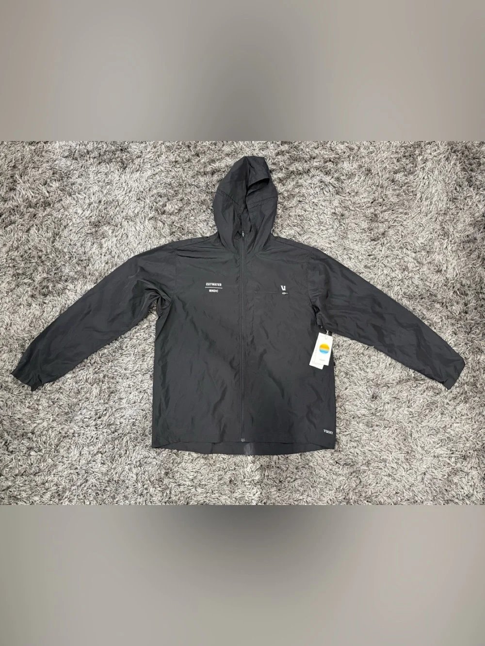 VUORI Daybreak Windbreaker Jacket Hooded V523 Full Zip Company Logo Men Size XXL
